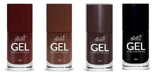 Quarteto de Esmaltes Efeito Gel Bella Brazil