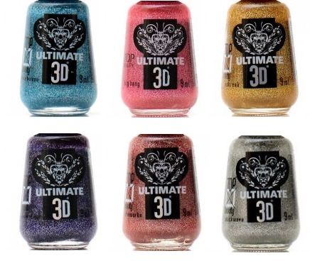 Coleção com 6 esmaltes 3D Top Beauty