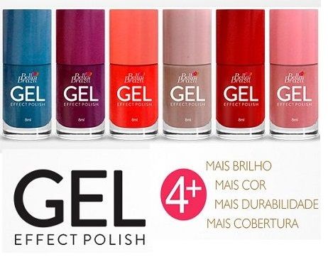 6 Esmaltes Longa Duração - efeito gel - Bella Brazil