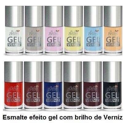 Coleção Bella Brazil - 12 Esmaltes gel com efeito cremoso invernizado.