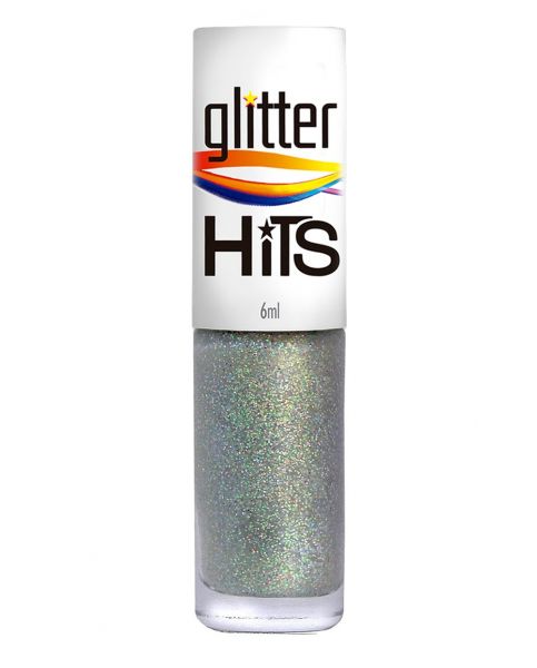 Esmalte Hits Speciallita Glitter prateado 701 - 4Free